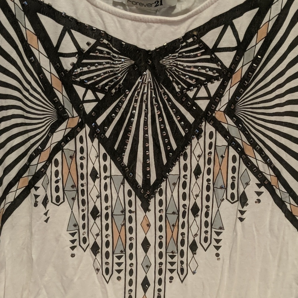 Abstract Print Top - Picture 2 of 3